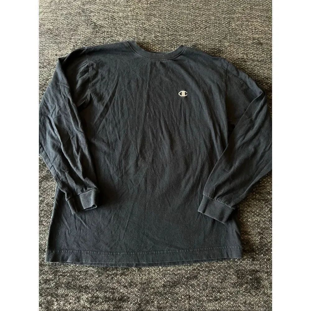 Youth medium Champion Dark Blue Long Sleeve Shirt